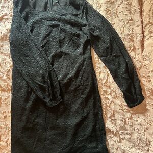 Elegant Black Textured Dress